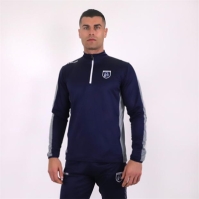 Bluza cu fermoar Azzurri Waterford Boston Senior gri alb