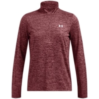 Bluza cu fermoar Under ARMOUR Tech pentru femei rosu