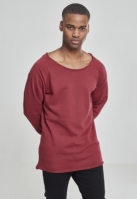 Bluza cu guler rotund long rosu burgundy Urban Classics