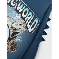 Bluza cu maneca lunga Name It Jurassic World inchis denim