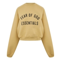 Bluza de trening FEAR OF GOD ESSENTIALS Cropped maro