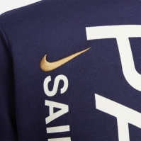 Bluza de trening Nike Paris Saint-Germain Crew-Neck French Terry pentru adulti albastru auriu