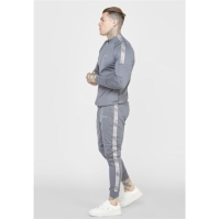 Bluza de trening SikSilk cu fermoar pentru Barbati gri