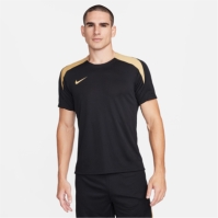 Bluza fotbal Nike Strike Dri-FIT maneca scurta Global pentru Barbati negru auriu