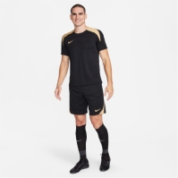 Bluza fotbal Nike Strike Dri-FIT maneca scurta Global pentru Barbati negru auriu