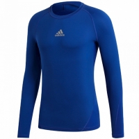 Bluza maneca lunga Adidas Alphaskin Sport albastru CW7323 pentru copii