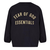 FEAR OF GOD ESSENTIALS Jersey Crewneck Tee Juniors negru