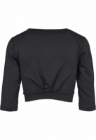 Bluza scurta Active cu maneci trei sferturi pentru Femei negru Urban Classics