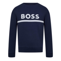 Bluza de trening Boss Logo pentru Bebelusi bleumarin