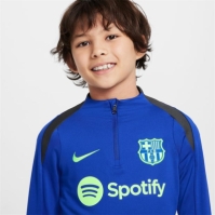 Bluza sport STRIKE DRILL TOP Nike Barcelona Third 2024 2025 Juniors albastru