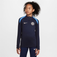 Bluza sport STRIKE DRILL TOP Nike Chelsea 2024 2025 Juniors negru