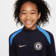 Bluza sport STRIKE DRILL TOP Nike Chelsea 2024 2025 Juniors negru