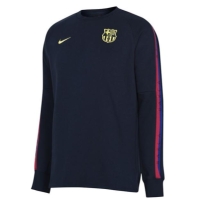 Bluza trening fleece Nike FC Barcelona pentru Barbati inchis albastru s