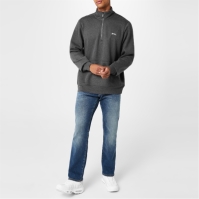 Bluze cu fermoar Slazenger Quarter Top pentru Barbati gri carbune