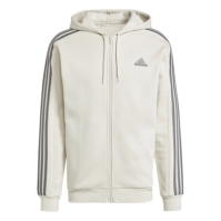 Bluze Hanorac adidas 3-Stripes Full-cu fermoar pentru Barbati alb