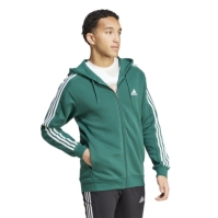 Bluze Hanorac adidas 3-Stripes Full-cu fermoar pentru Barbati verde