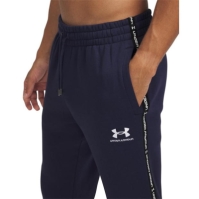 Pantaloni sport fleece conici Under Armour Icon pentru Barbati bleumarin alb