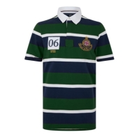 Bluze rugby Howick Howick maneca scurta verde dungi