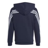 Bluze trening adidas Future Icons 3-Stripes Full-cu fermoar cu gluga K legend albastru alb