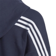 Bluze trening adidas Future Icons 3-Stripes Full-cu fermoar cu gluga K legend albastru alb