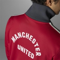 Bluze trening adidas Originals Manchester United Beckenbauer pentru adulti team rosu