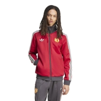 Bluze trening adidas Originals Manchester United Beckenbauer pentru adulti team rosu