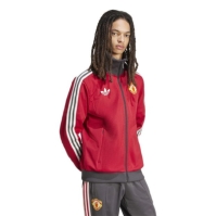 Bluze trening adidas Originals Manchester United Beckenbauer pentru adulti team rosu