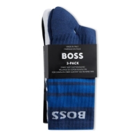 Boss 3P QS Rib cu dungi CC 10259874 0 negru bleumarin alb