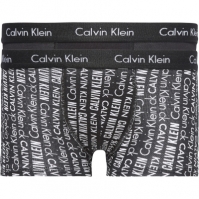 Boxeri Set 2 Calvin Klein AOP negru