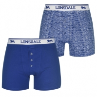 Boxeri Set 2 Lonsdale pentru Barbati albastru multicolor