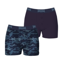 Boxeri Set 2 Lonsdale pentru Barbati camuflaj albastru