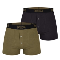 Boxeri Set 2 Lonsdale pentru Barbati negru kaki