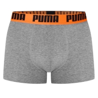 Boxeri Set 2 Puma pentru Barbati gri portocaliu