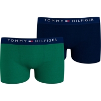 Boxeri Tommy Hilfiger Tommy 2 Pck copii verde des albastru