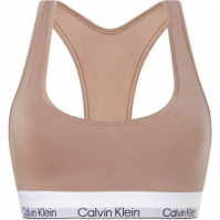 Bustiera Calvin Klein Modern bumbac Logo mov 