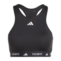 Bustiera sport adidas TECHFIT Medium Support cu guler inalt pentru femei negru