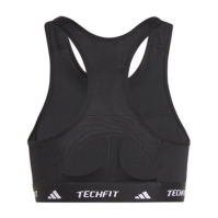 Bustiera sport adidas TECHFIT Medium Support cu guler inalt pentru femei negru