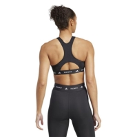 Bustiera sport adidas TECHFIT Medium Support cu guler inalt pentru femei negru