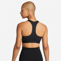 Bustiera sport Nike Swoosh Medium-Support 1-Piece Pad pentru femei negru