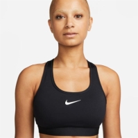 Bustiera sport Nike Swoosh Medium-Support 1-Piece Pad pentru femei negru