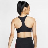 Bustiera sport Nike Swoosh Medium-Support 1-Piece Pad pentru femei negru alb