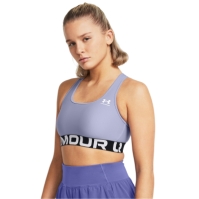 Bustiera sport Under ARMOUR HeatGear® Armour Mid Branded pentru Femei albastru deschis