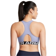 Bustiera sport Under ARMOUR HeatGear® Armour Mid Branded pentru Femei albastru deschis