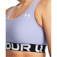 Bustiera sport Under ARMOUR HeatGear® Armour Mid Branded pentru Femei albastru deschis