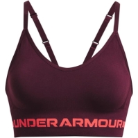 Bustiera sport Under Armour Seamless Low Impact Longline maro inchis