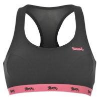 Bustiere sport Lonsdale dama negru fosforescent roz