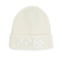 Caciula Beanie Boss Lara open alb