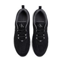 Calvin Klein Jeans RETRO tenis LOW MG MIX MEDIA negru alb