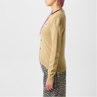 Cardigan COMME DES GARCONS PLAY alb Heart ’S pentru Femei deschis maro