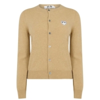 Cardigan COMME DES GARCONS PLAY alb Heart ’S pentru Femei deschis maro